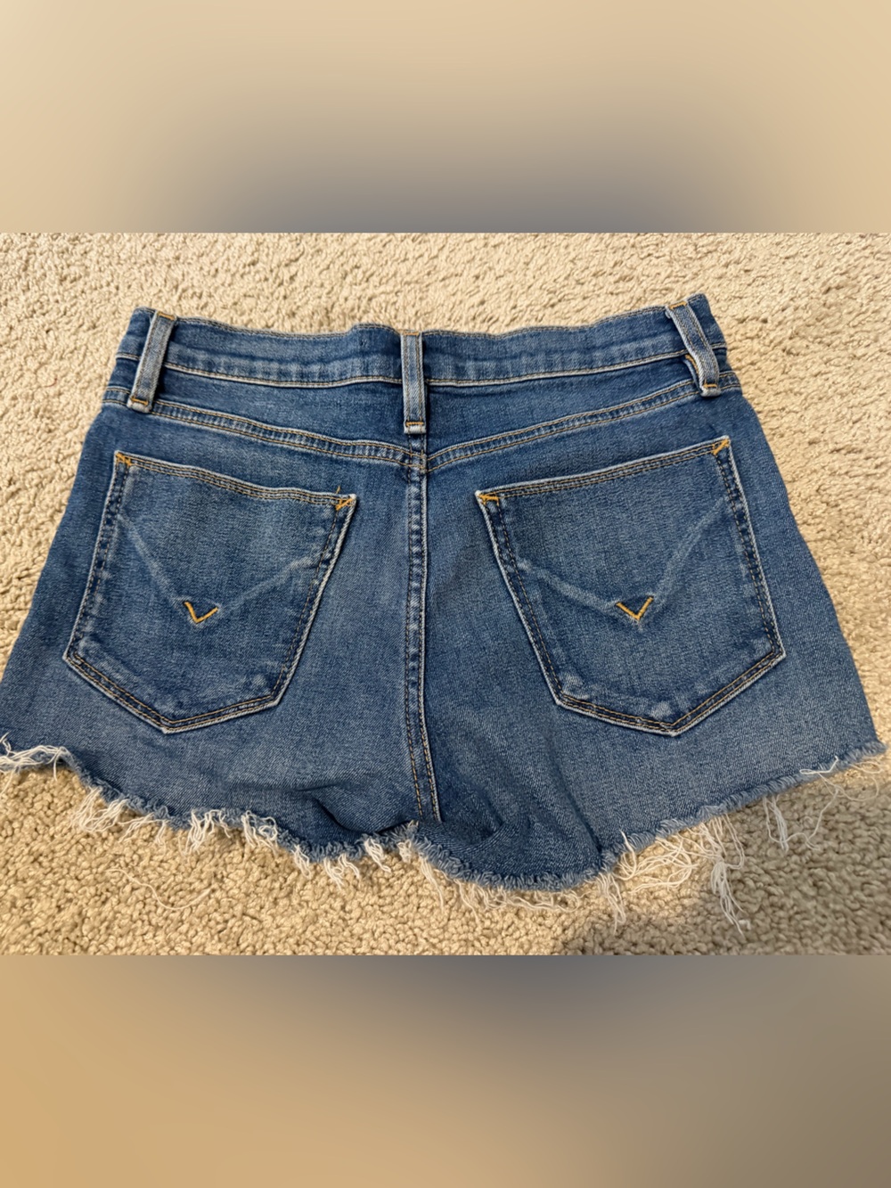 Hudson Gemma Denim Jean Shorts Size 25 Distressed Cuffed High Rise Summer - Picture 5 of 6